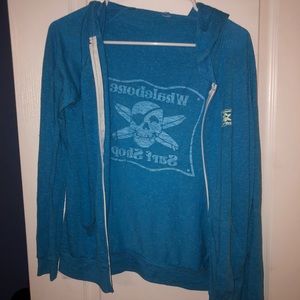 Whalebone Surf shop Blue light weight hoodie